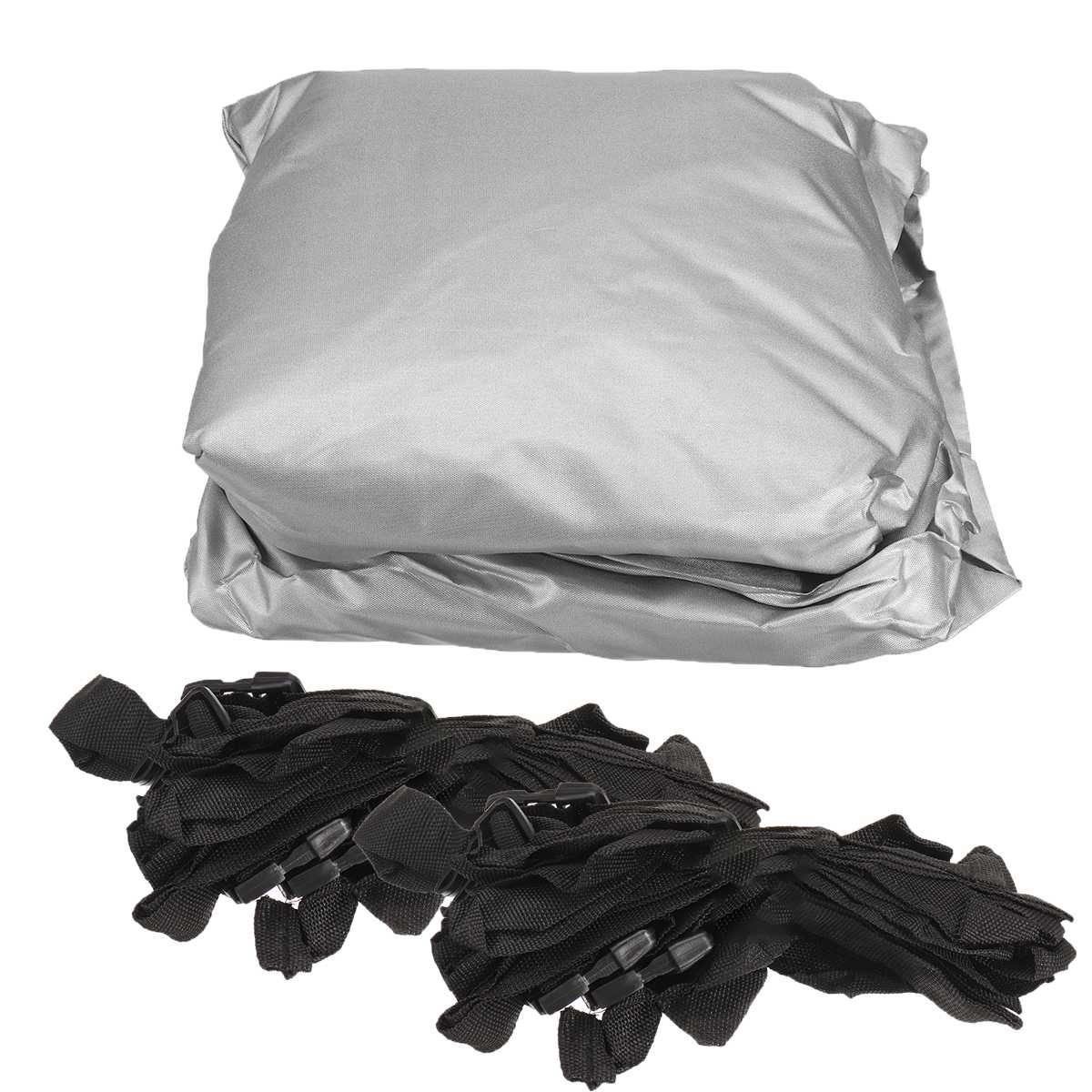 210D Jon Boat Cover Trailerable Heavy Duty Marine Protector Waterproof Sunshade Dust-proof Cover 12Ft/14Ft/16Ft/18Ft Universal