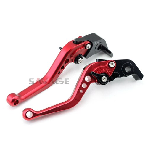 Korte bremse clutch hendler for yamaha  mt 09 mt09 tracer  fz09 motorsykkel tilbehør  mt07 fz07 xsr 900 700 scr 950 spak: Kort rød