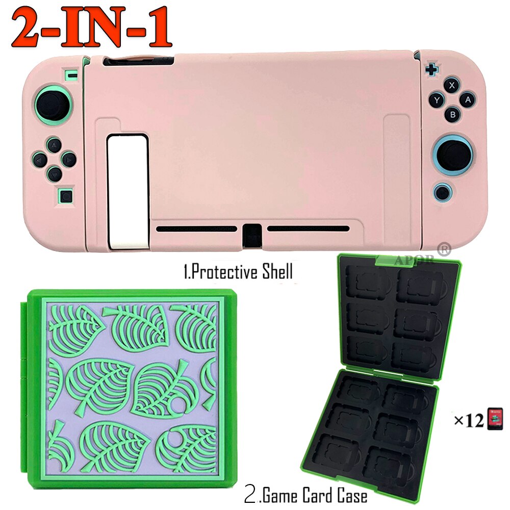 2 in 1 per accessori nintendo Switch custodie carine Cover completa Shell Joy-Con Controller Shell custodia rigida in TPU custodia per carte da gioco