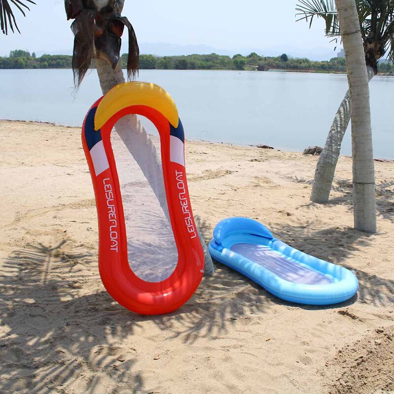 Single Row Inflatable Beach Air Summer Shade Inflatable Mattress Floating Floating Sleep Bed Lounge Chair For Water