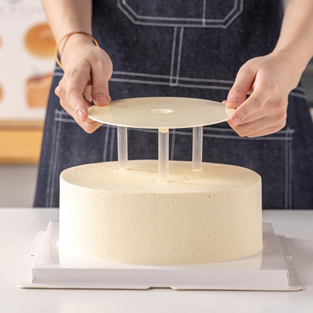 Support de gâteau à multicouches, joint de gâteau rond étagère à Dessert avec 3 supports à gâteaux en paille, Support d&#39;empilage, outils de cuisson à faire soi-même