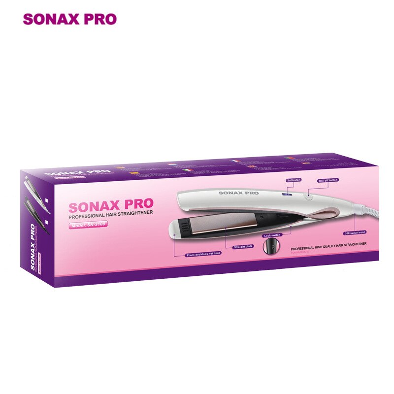 SONAX PRO Tourmaline Ceramic Hair Straightener Heating Plates Flat Iron Wet/Dryer Straightening Irons Hair Styler