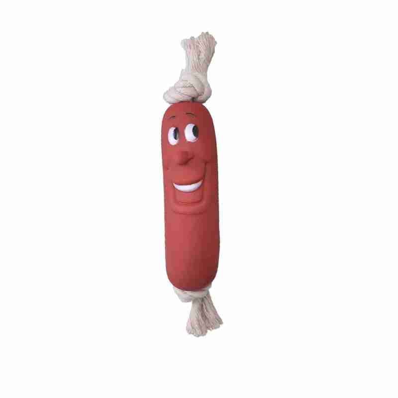 Funny Silicone Sausage Pet Sausage Squeaky Toys Toy For Dog Chewing And Playing Sausage Shape