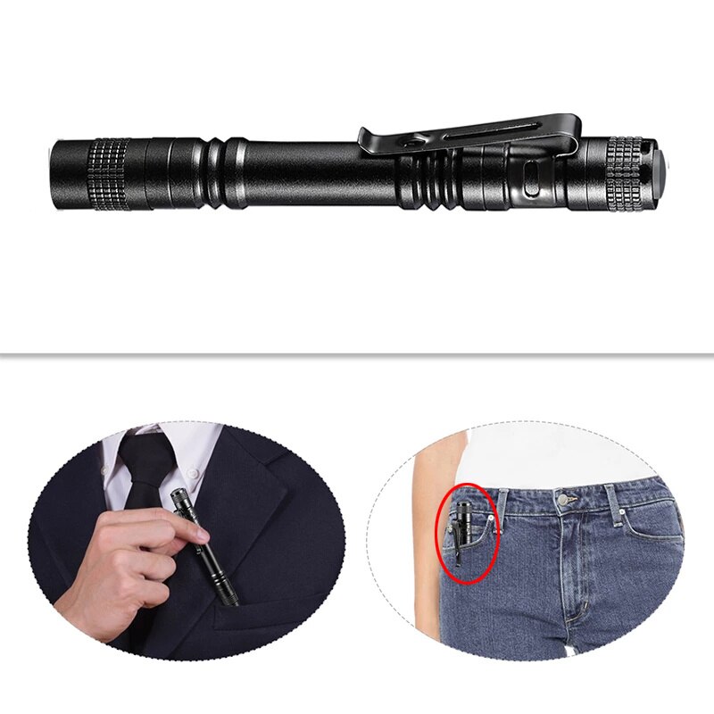 Portable Mini LED Flashlight 1 Switch Mode Walking Light Suitable for Car Maintenance Flashlight Dentist and Lighting Camping