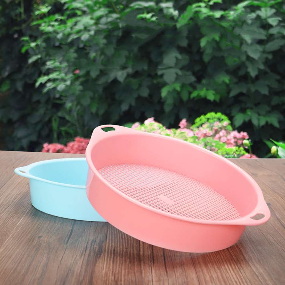 Kunststoffsieb 20cm Garten Plastiksieb – Rundes Bodensieb Aus Recyceltem PP, Leicht, Waschbar, Für Balkon, Büro & Gewächshaus (grün, Ca. 20x18,4 Cm)