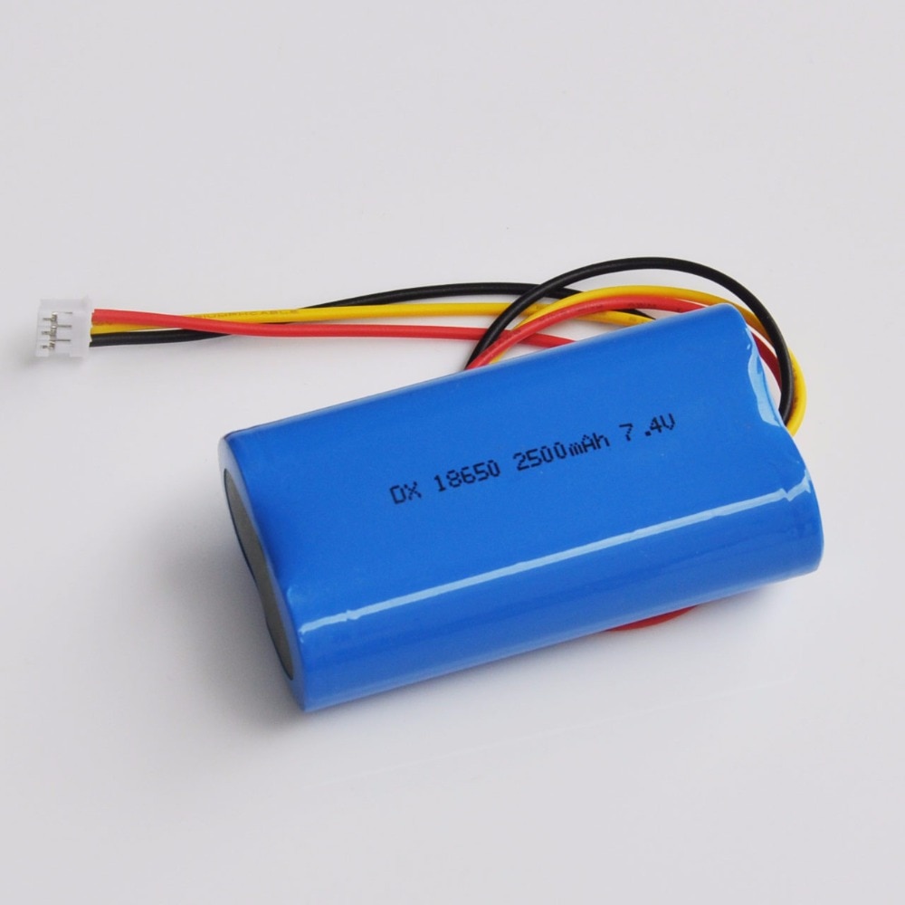 1-2PCS 7.4V 18650 lithium ion rechargeable battery pack Li-ion cell 2500mah XH for speaker audio amplifier led light