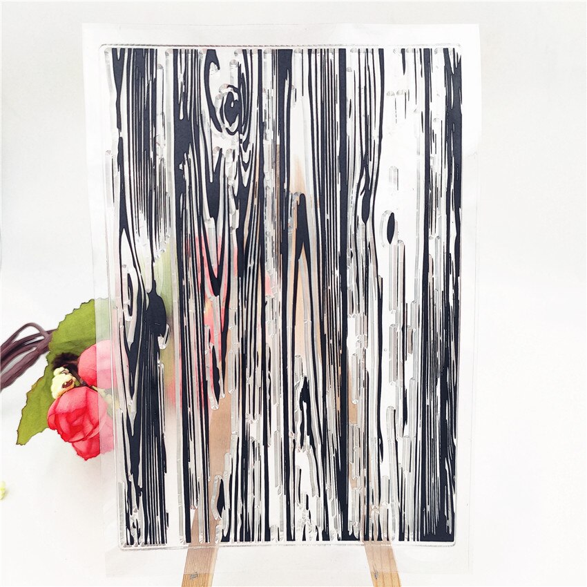 Wood grain Transparent Clear Stamps / Silicone Seals Roller Stamp for DIY scrapbooking photo album/Card Making