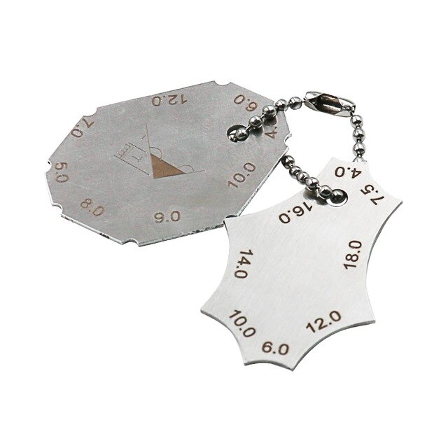 Welding Gauge Weld Inspection Gage Weld Seam Bead/Fillet/Crown Test Ulnar Ruler 60 70 80 90 Degree Angle Measure: 2 Pcs weld set