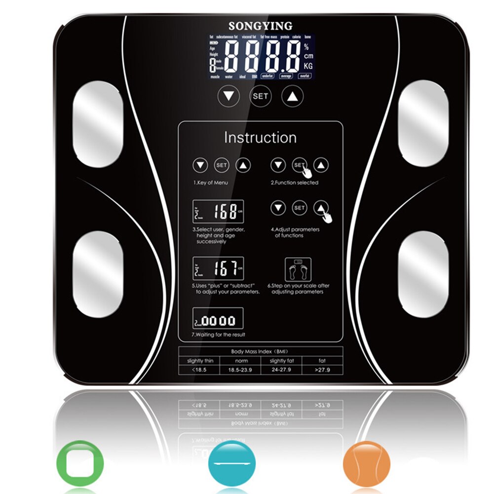 Fat Scale In English Simplified And Traditional Scales Intelligent Body Fat Scale Body Scale Weight Scale Health Scale
