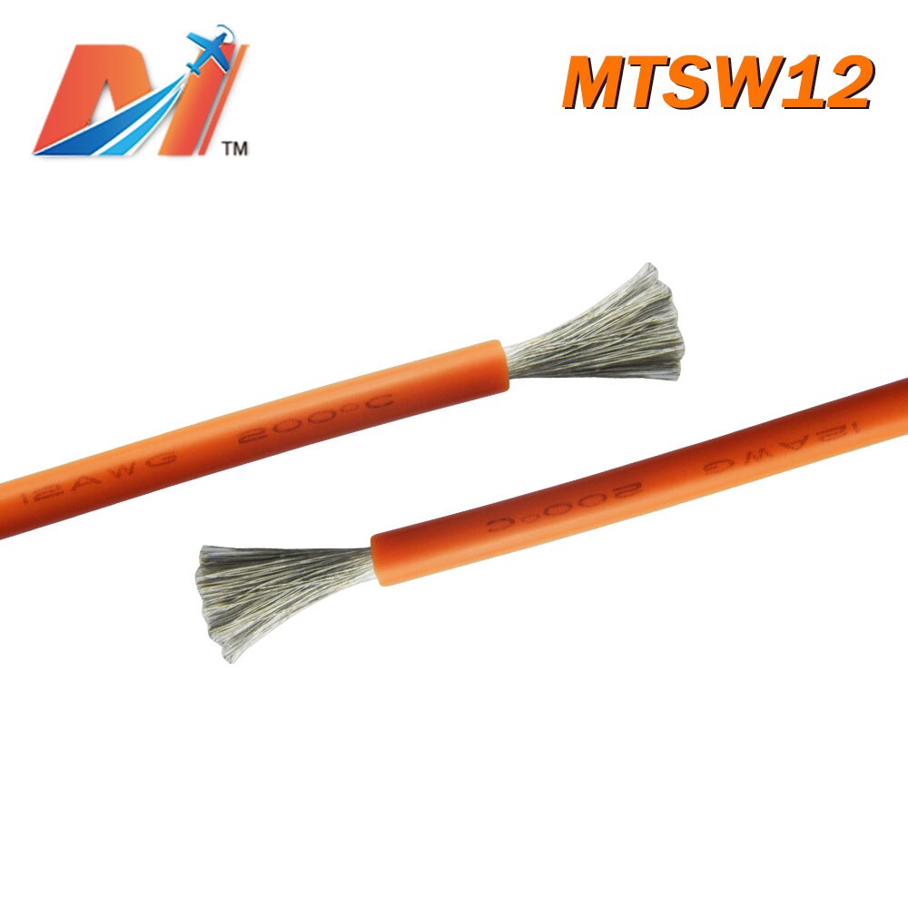 Maytech Clearance (1meter) power silicon wire AWG12 ORANGE COLOR