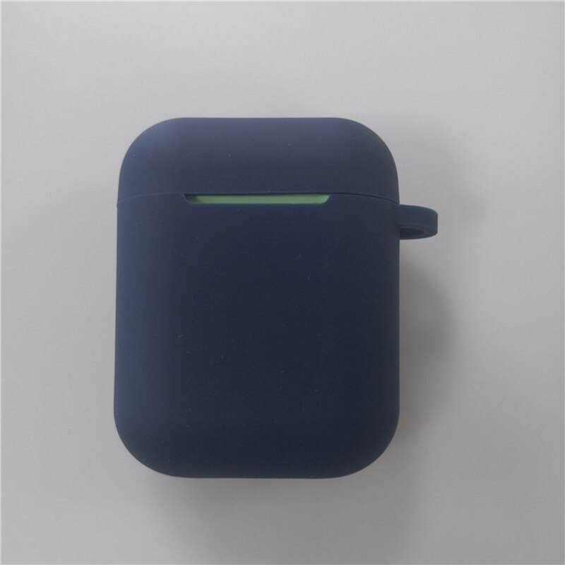 Para apple i9s/i10/i11/i12 sem fio bluetooth fone de ouvido macio silicone capa protetora caso caixa de armazenamento escudo i12 fone de ouvido casos: Midnight blue