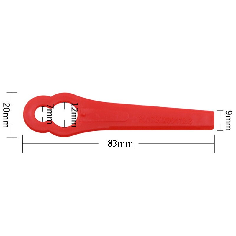 120 pièces pour Florabest LIDL FRTA 20 A1 Lidl IAN 282232 lames de rechange en plastique pour Florabest coupe gazon débroussailleuse