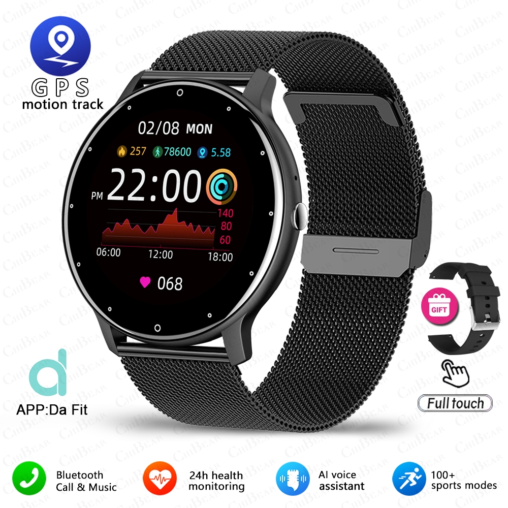 ZL02 Orologio intelligente da uomo Full Touch Screen Sport Fitness Tracker IP68 Impermeabile Chiamata Bluetooth Smartwatch per Xiaomi Uomo Donna 2025: Grigio