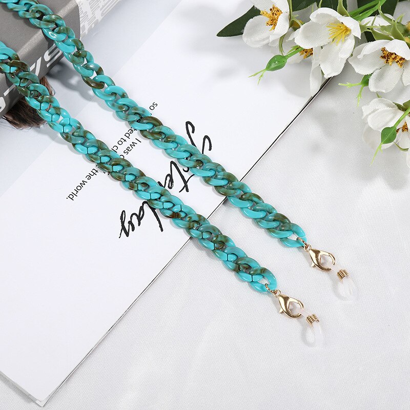 Trendy Small Acrylic Glasses Chains Lanyard Hang Mask Chain Sunglasses Cord Holder Neck Strap Rope Accessory for Women Girl: 4