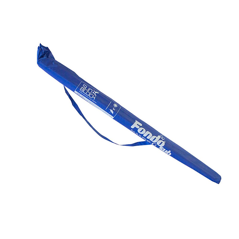 Sombrilla Parasol Playa Fijo 140 Cm Hierro y Nylon Protección UV con Pincho Incluido Funda Incluida