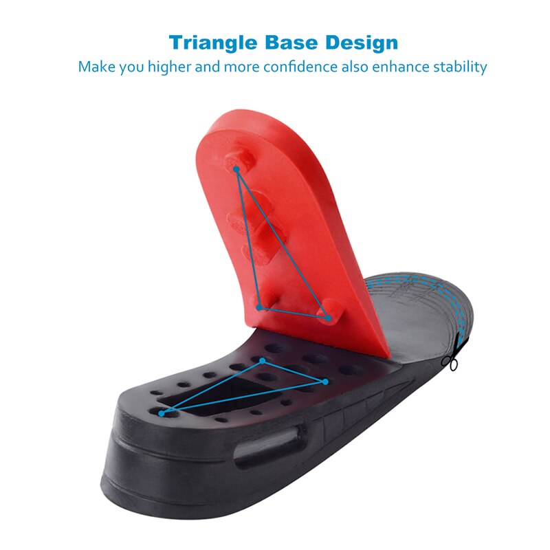 Soumit 2 couches coussin d'air jusqu'à 5.2 cm hauteur réglable augmenter semelles pour hommes Wowen plus grand talon ascenseur chaussures tampons insérer semelles