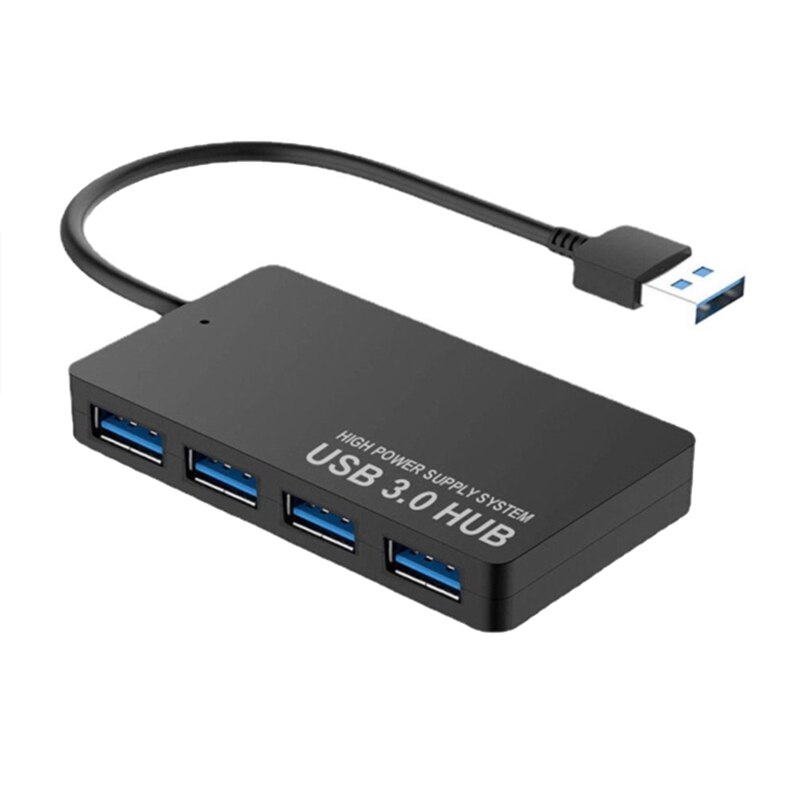 Usb Hub, 4-Port Ultra-Slim Usb 3.0 Hub Draagbare Adapter Hoge Snelheid Expansie Multi Usb Hub Splitter Lead Adapter kabel: Default Title