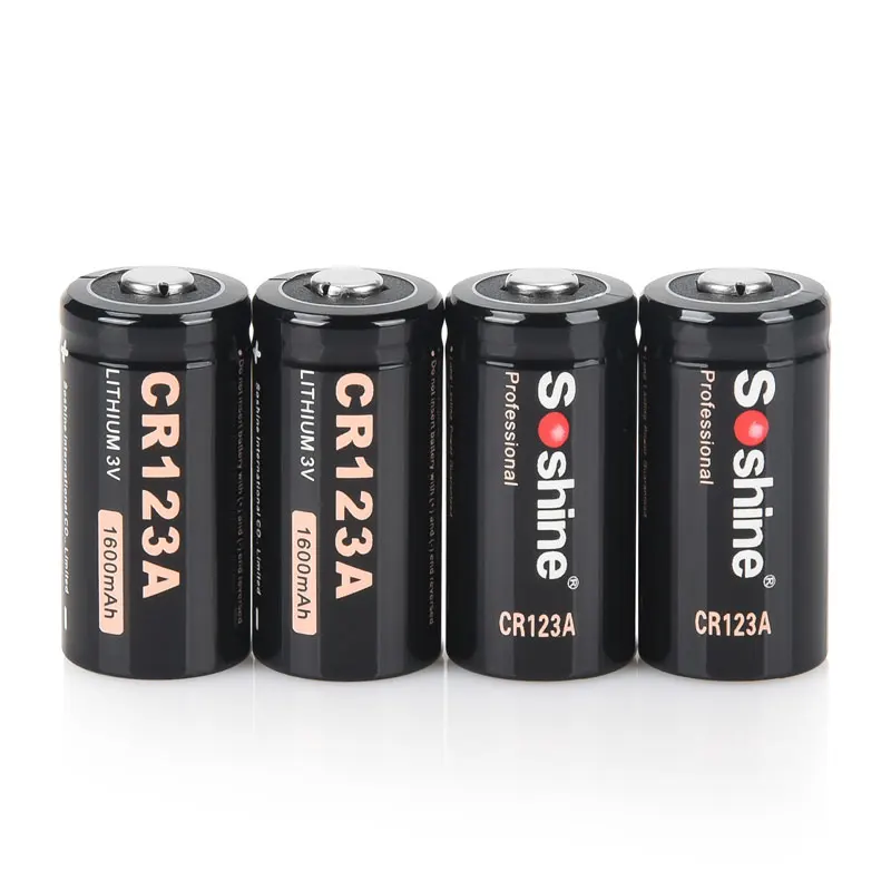 Soshine 3 V CR123A bateria 1600mAh 3 V baterie litowe jednorazowy akumulator do aparatu cyfrowego bezprzewodowy kalkulator myszy: Złota