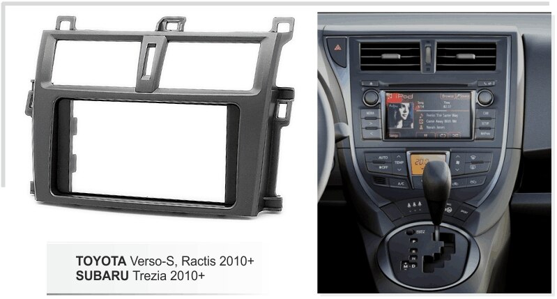 auto Radio fascia per Toyota Verso-S,Ractis, subaru Trezia 2010 + trattino kit facia DVD stereo Pannello CD Faccia Piastra di Rivestimento Copertura Della Mascherina