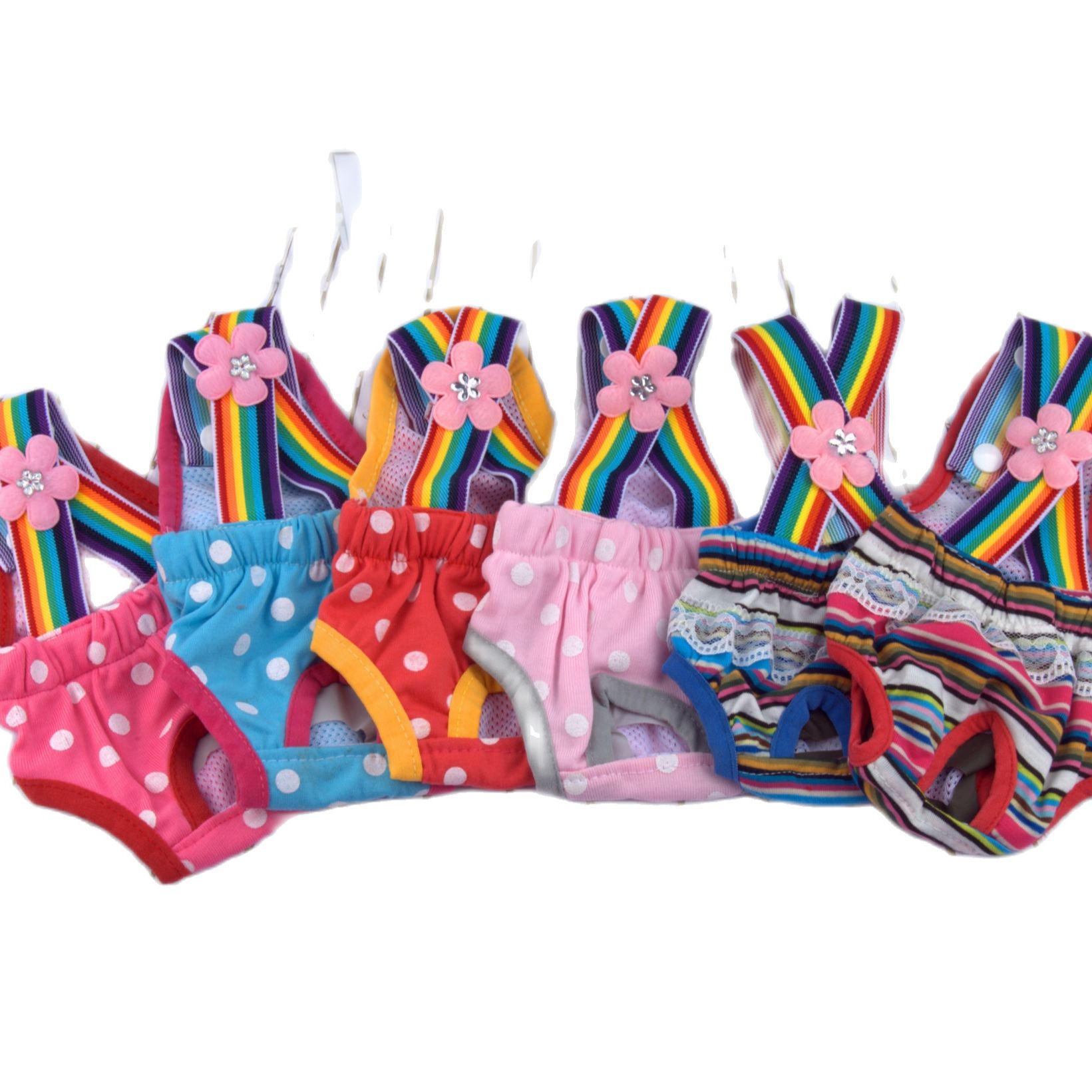Female Dog Shorts Diaper Pet Sanitary Physiological Short Pants Dot Girl Dogs Underwear Washable Knickers