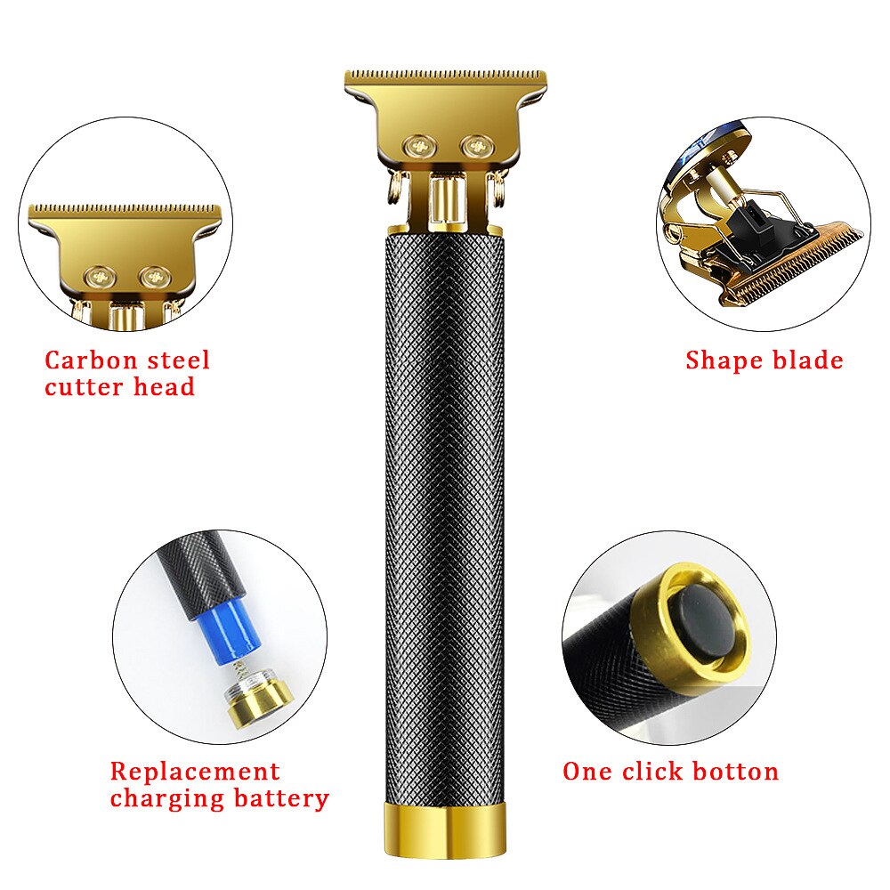 Rechargeable Hair Clipper Electric Hair Trimmer Cordless Shaver Trimmer 0mm Men Barber Hair Cutting Machine Men