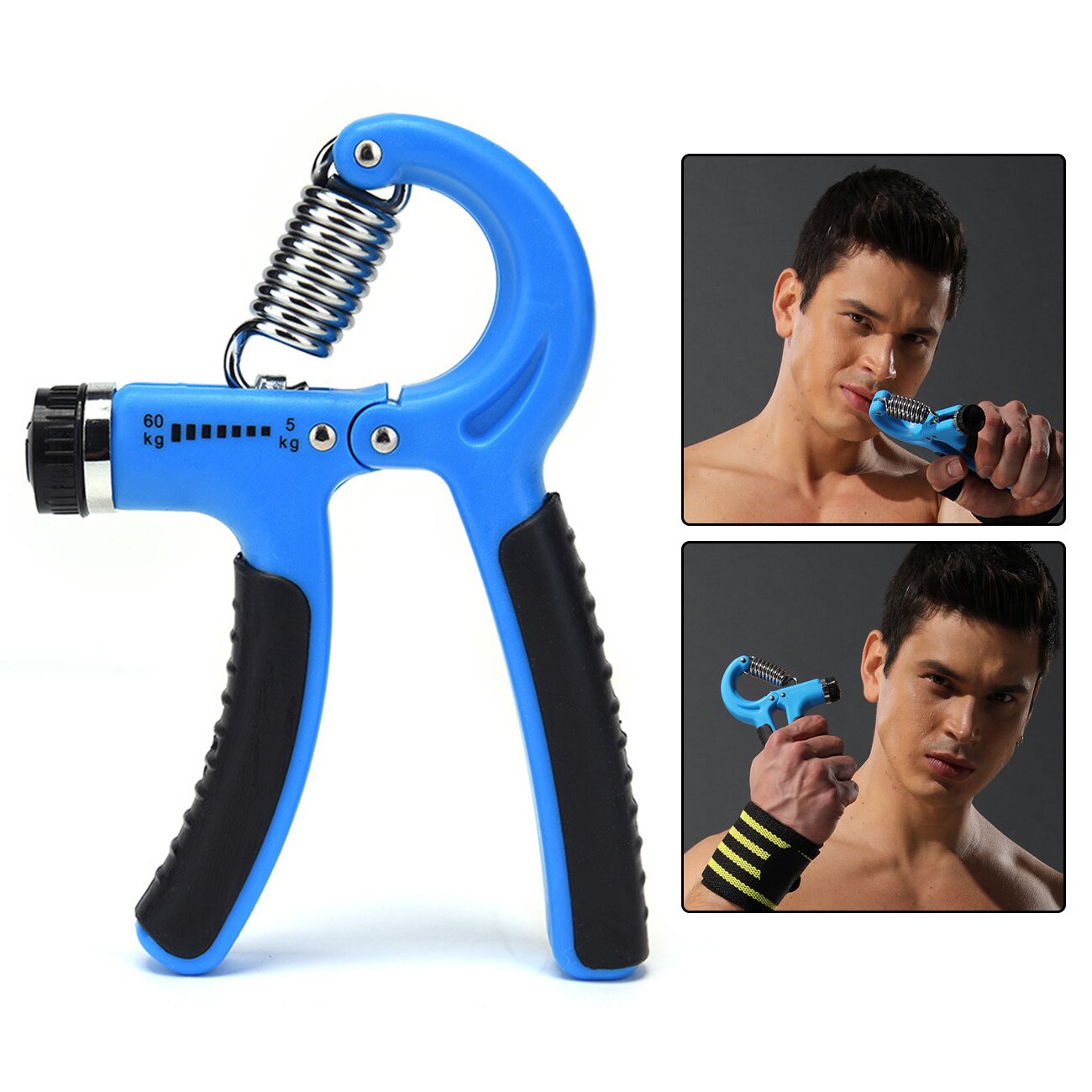 Grip Strength Trainer Hand Grip Strengthener R-type Adjustable Spring Grip Finger Holding Training Tool Exercise Equipment