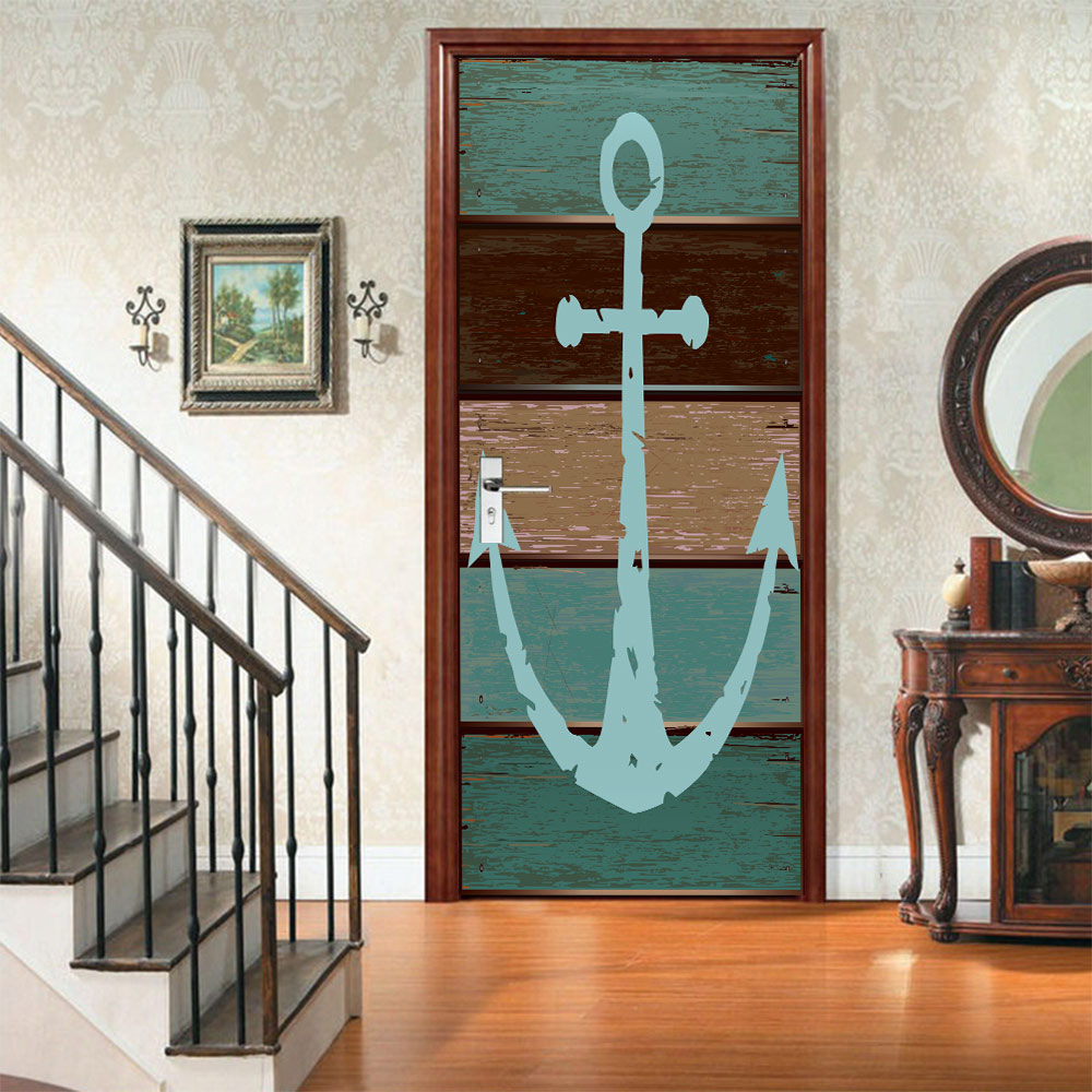 3D Anchor door stickers wall stickers self-adhesive waterproof removable