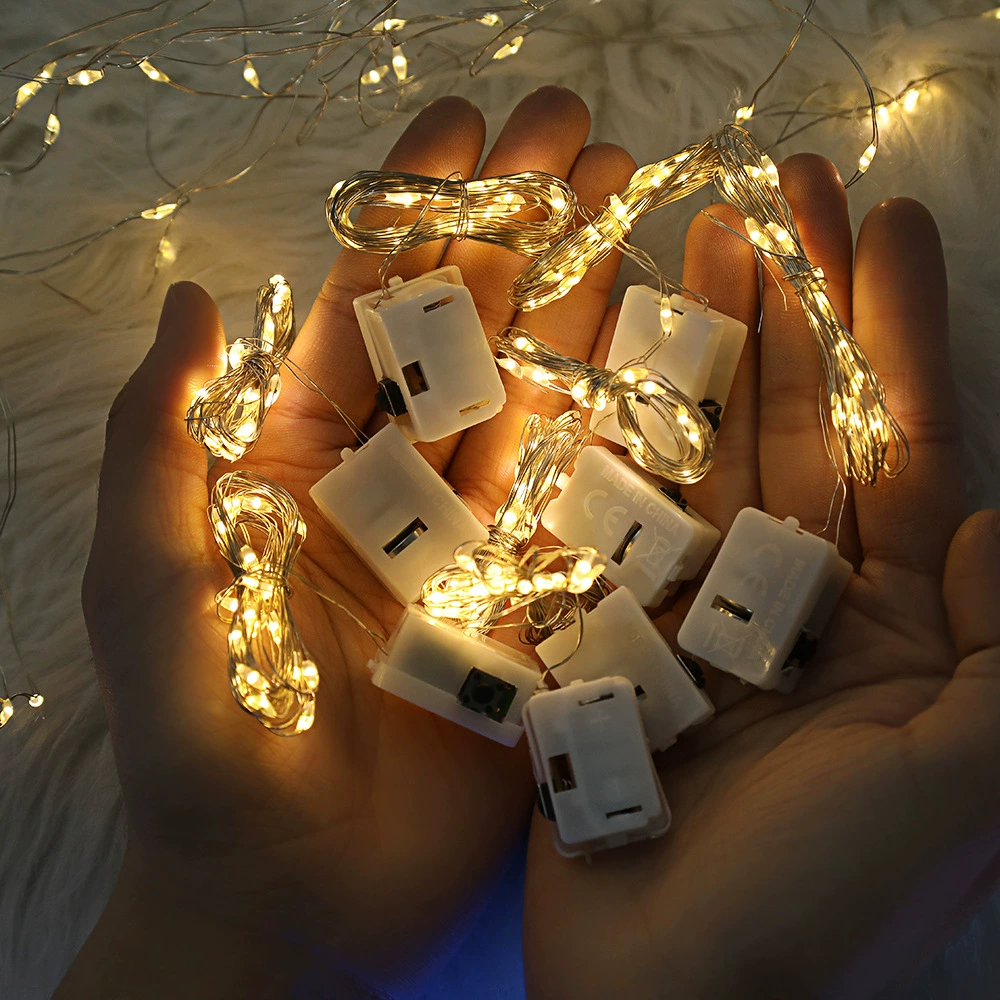10/5 Uds guirnaldas de luces LED 3 modos alimentadas por batería guirnalda de luces para el hogar dormitorio jardín cumpleaños boda decoración de Pascua