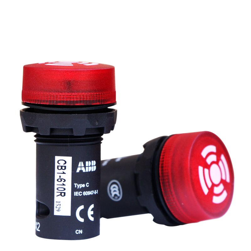 CB1-610R sonido pulsador zumbador compacto con luz pulsante-Roja.