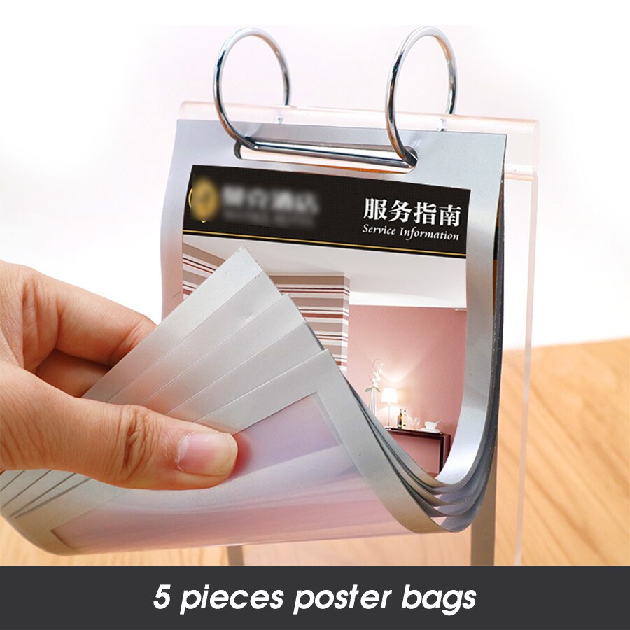 A4 Double-sided 8.5" X 11" Transparent Flip Frame Acrylic Table Sign Menu Paper Frame Desk Display Card Stand Racks
