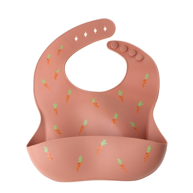 Silicone Bibs Baby Feeding Saliva Towel Waterproof Infant Bibs Aprons Adjustable