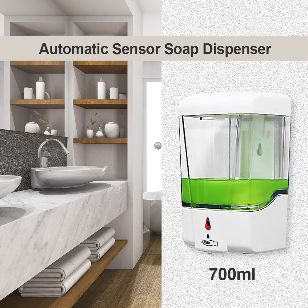 Distributeur de savon liquide automatique 700ml capteur mural récipient de lavage des mains accessoires de salle de bain Sanatizer