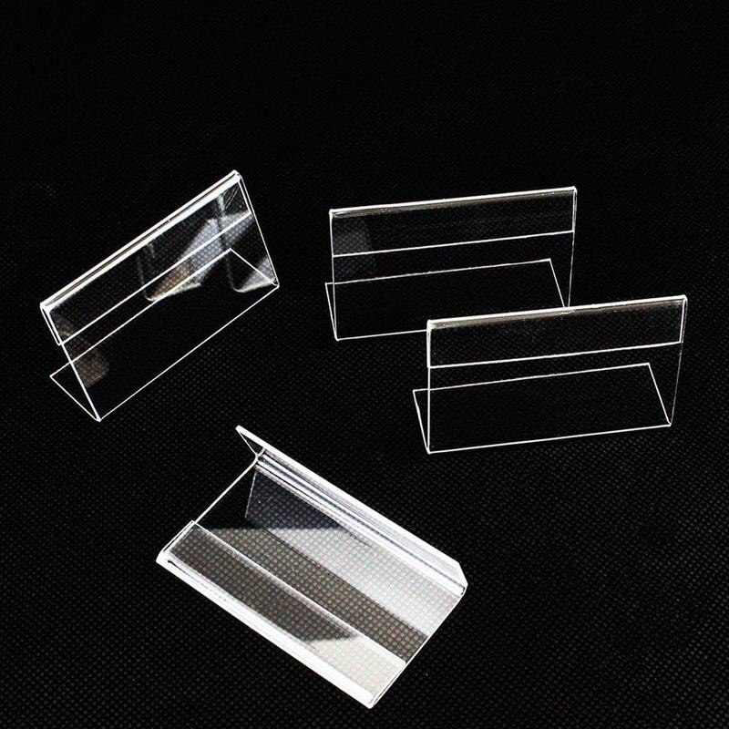 10 st skylt display hållare pris namn kort tag mini counter etikett skylt stativ akryl 6 x 4cm klart fodral skylt topp  g8 a 6