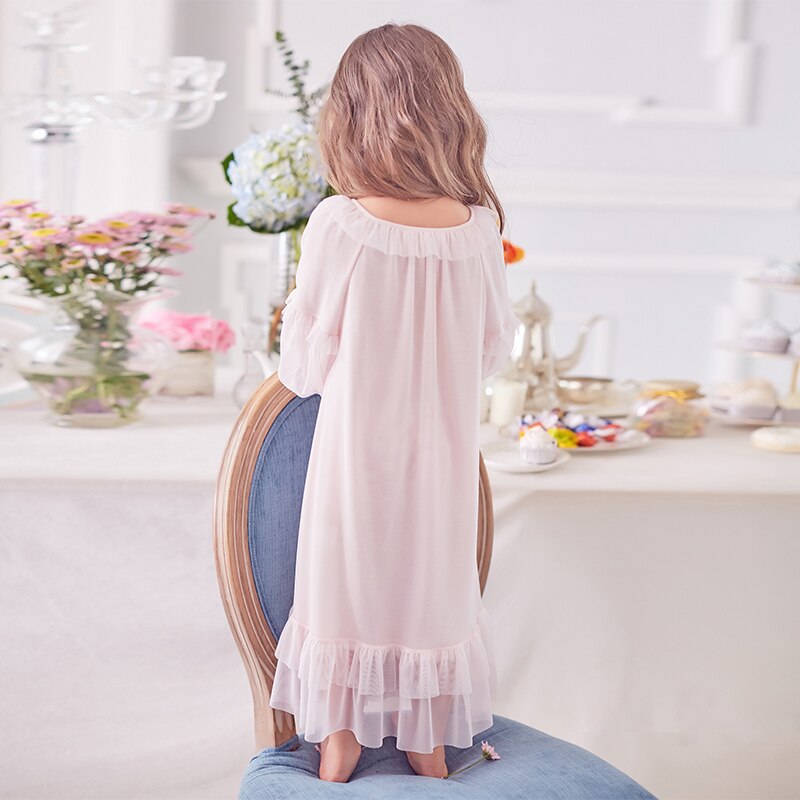 Camisón de princesa para niña, pijamas de otoño para niños, estilo clásico, modal para niñas, pijamas para bebés, camisón para niñas