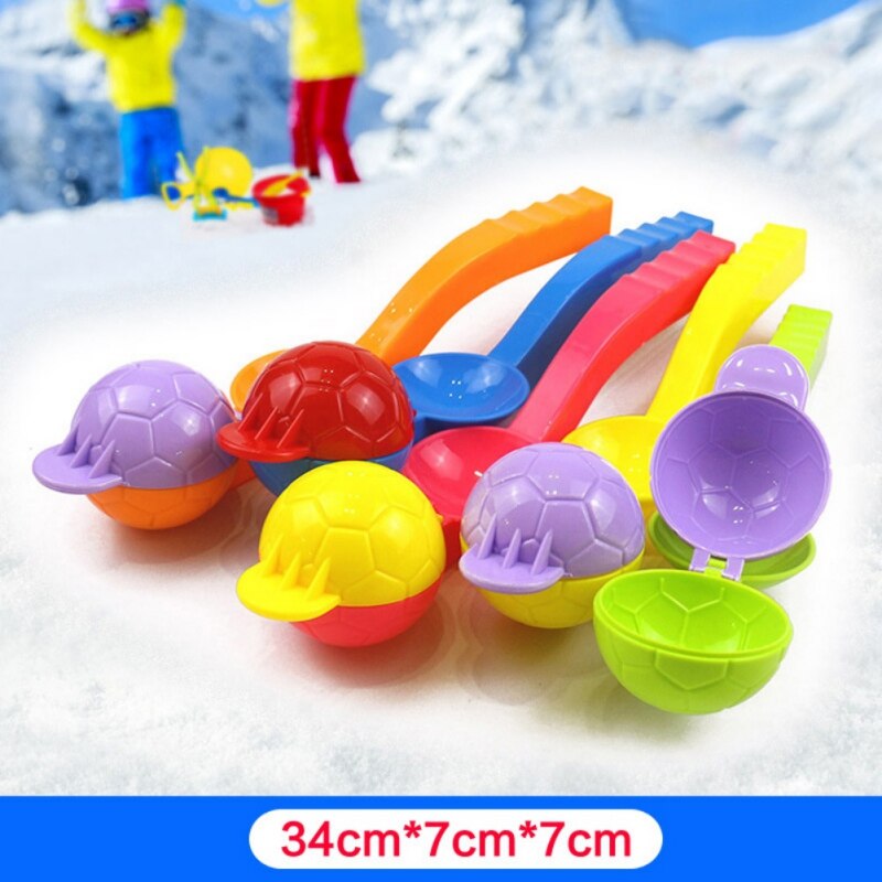 SchöNe Ebene Ente FußBall Schneeball Clip Hersteller freundlicher draussen Winter Schnee Sand bilden Werkzeug Kreative Lustige Sport Für freundlicher: C Farbe zufällig