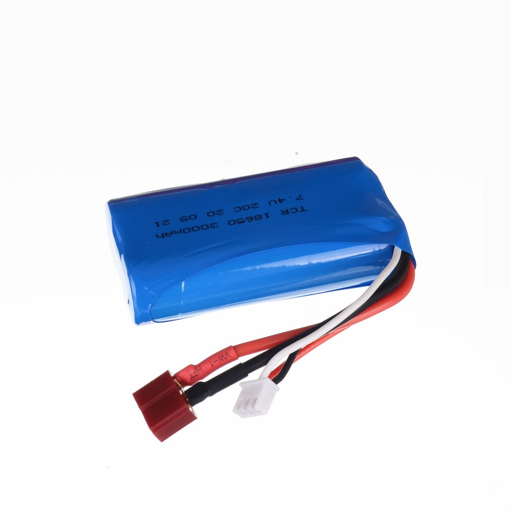 7.4V 3000MAH lipo Batteria 18650 per Q46 Wltoys 10428 /12428/12423 RC Auto Ricambi Accessori Per Wltoys 144001 A959-B A969-B