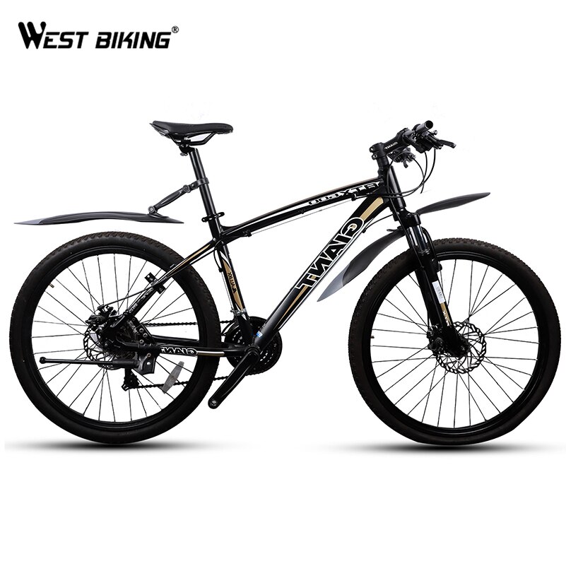 WEST BIKING 1 par MTB bicicleta guardabarros 24 26 27,5 pulgadas bicicleta guardabarros delantero trasero guardabarros alas guardabarros bicicleta de montaña guardabarros