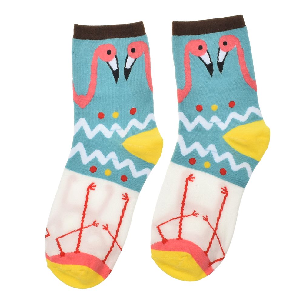 Vrouwen kleurrijke grappige sokken cartoon flamingo sokken lieveheersbeestje korte enkelsok: 4
