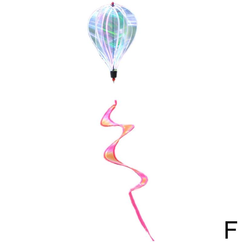 Wind Spinner Wind Chimes Rotating Windmill Rainbow Air Stripe Decoration Windsock Balloon Garden Outdoor Q3h4: F