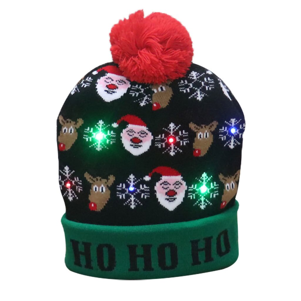 LED Licht-hoch Weihnachten Hüte Weihnachten Santa Hütte Lichter Blinkende Kappe Herbst Winter Hütte Für Frauen Und Männer neue Jahr Dekoration: A