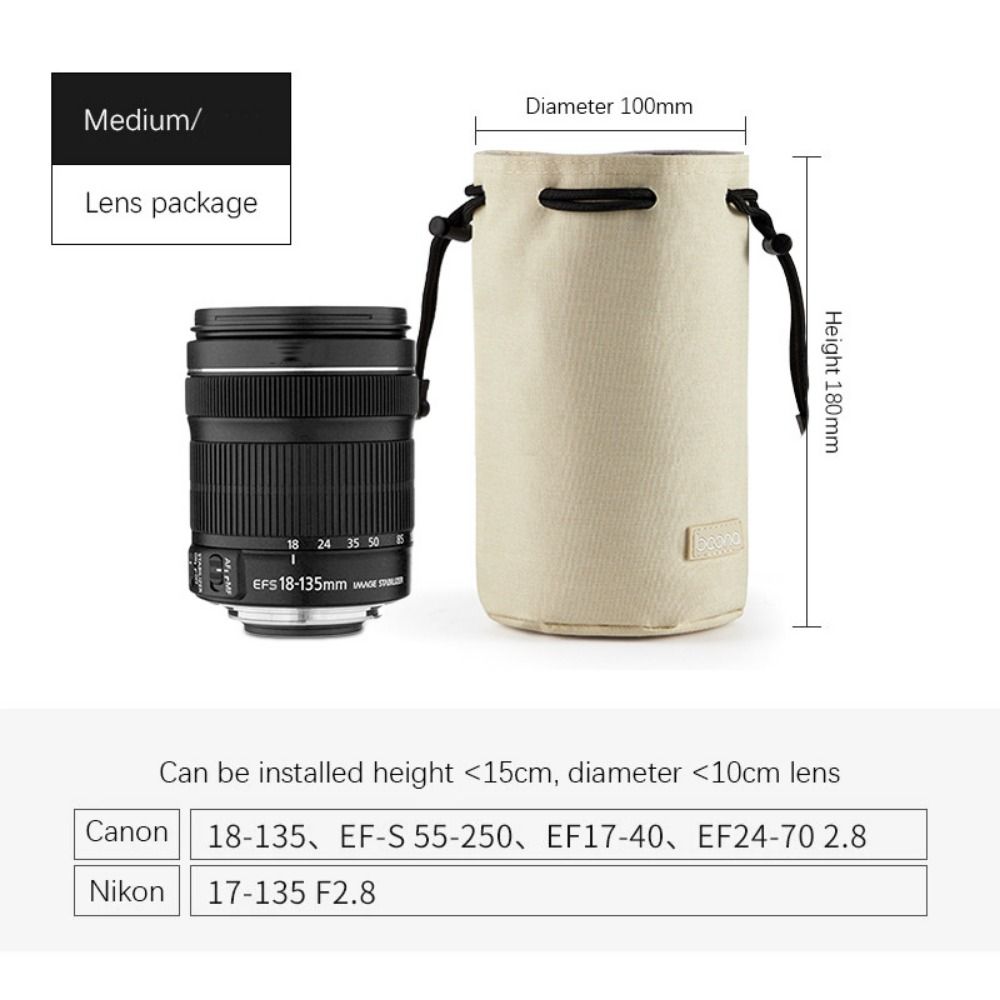 Adjustable Strap Camera Storage Bag Inner Bag Dustproof DSLR Drawstring Bag Handbag Waterproof Photography Protective Bag