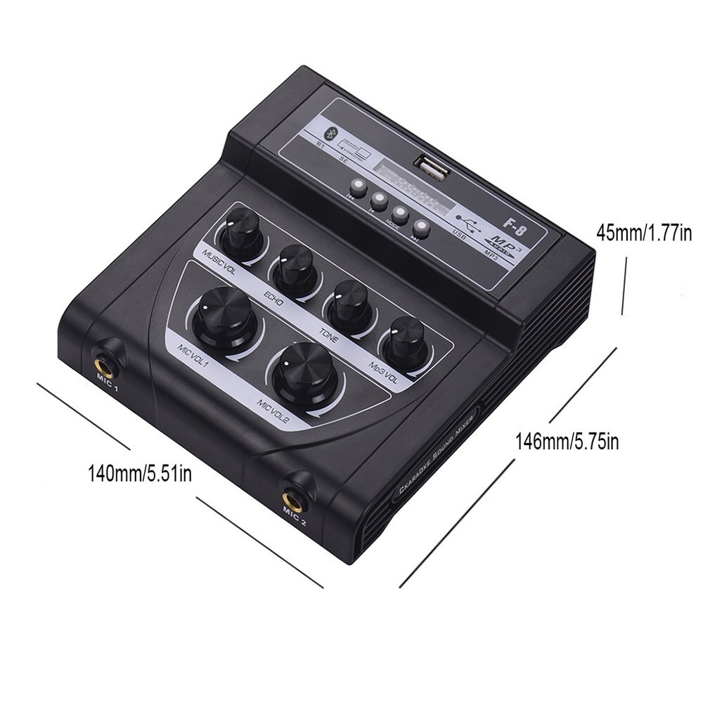 Huishoudelijke Audio Mixer Geluid Plastic Mini Karaoke Microfoon Stereo Echo Mixer Ondersteuning Opname Mp3 1 Stuk