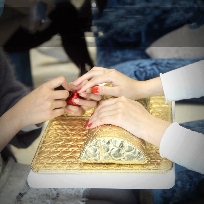 2 stk blød rektangel håndpude pude nail art armlæn holder uv gel polish manicure pleje håndstøtte pude sæt nail art t