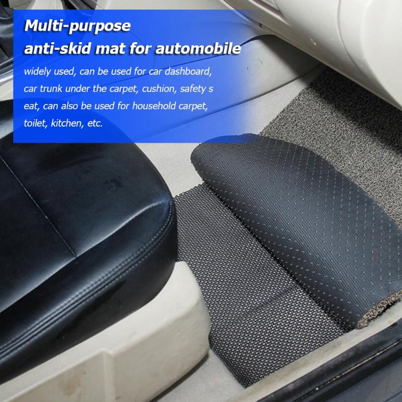 Universal multifunktions pvc skum bil instrumentbræt bagagerum klæbrig mat anti-slip mesh stof pad til telefon sort 150*50cm