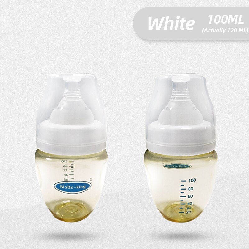 Baby Feeding Bottles 120ml PPSU Material Wide Caliber MoDo-king Infant Nursing Milk Feeding Silicone Nipple