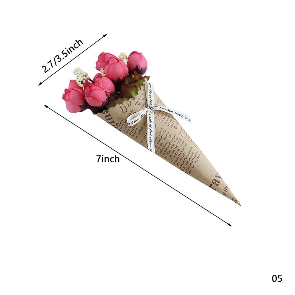 Kraft Paper Handmade Daisy Rose Flowers Artificial Simulation Flowers For Wedding Party Home Bouquet Decoration: style5