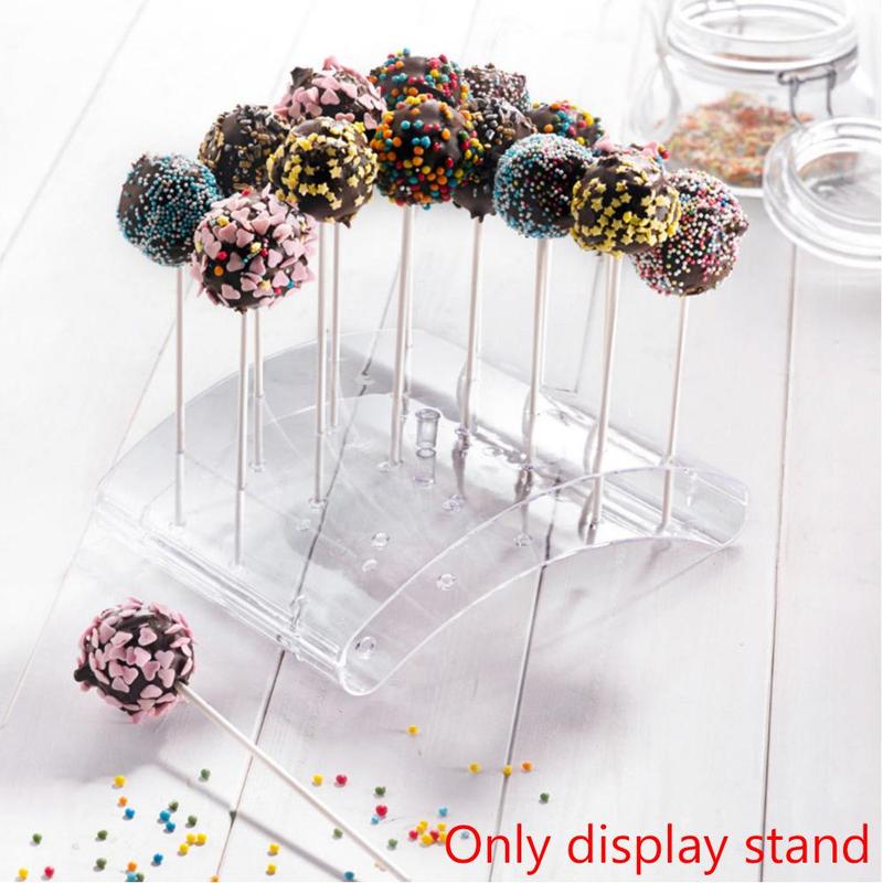 20 Hole Popular Cake Lollipop Curved Bracket Display Stand Diy Base Shelf Kitchen Baking Small U-shaped Tool Display Tray