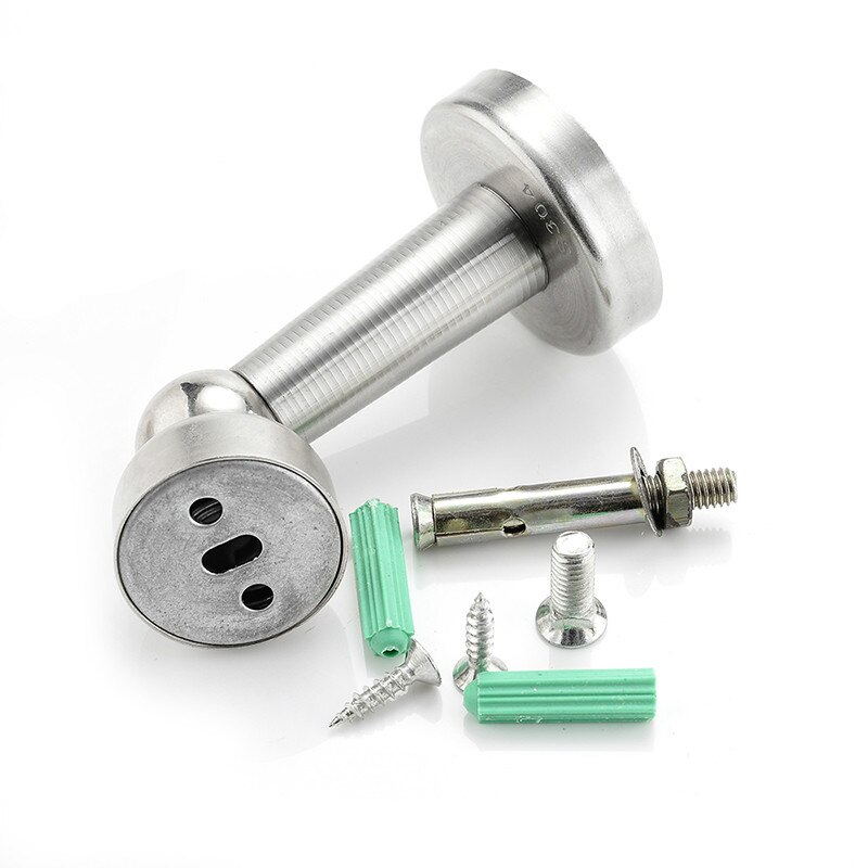 JD Thicknessed Stainless Steel Magnetic Sliver Door Stop Stopper Holder Catch Floor Fitting With Screw For Family Home Hardware