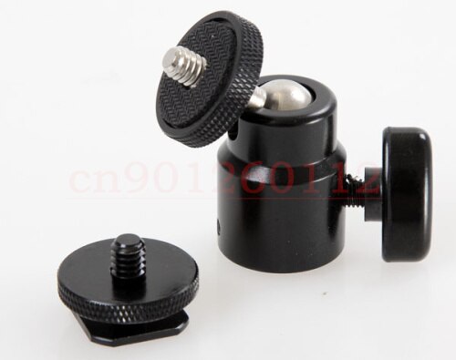 Mini trípode de cabeza esférica para cámara digital, 10 piezas, Zapata para flash, montaje de tornillo 1/4