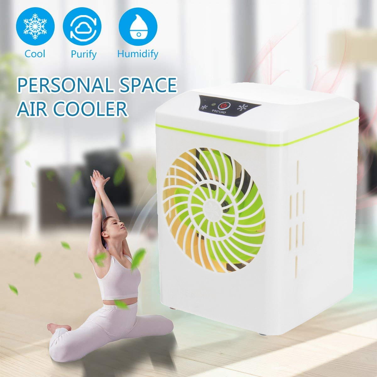 Shpping Smart USB Airconditioner Ventilator Mini Draagbare Persoonlijke Luchtreiniger Functie Bureau Kantoor voor Luchtbevochtiger
